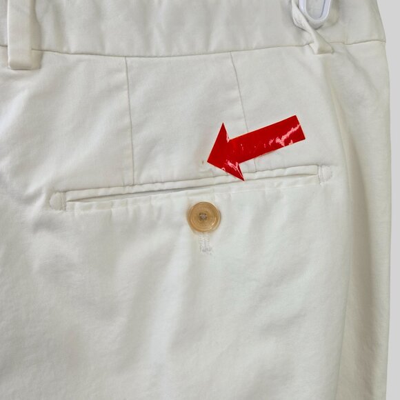 Ralph Lauren Purple Lable Dress Pants Sz 34 White Minimalist Straight Leg Chino - Picture 7 of 13